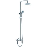 Imex Colonna de Ducha de Pared Mezcladora de Acero y Latón Soporte Telescópico Ducha de Cabeza Extraplano Ø20 Acabado Cromado Cartucho Cerámico Ø35mm von IMEX