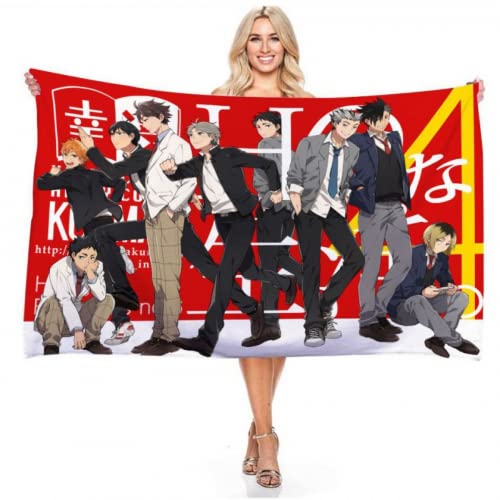 IMFLY Haikyuu Anime Strandtuch 70x140cm,Mikrofaser Badetuch-Strandtücher,Handtuch Badelaken Handtücher Für Kinder, Badtextilien (4,80x160cm) von IMFLY