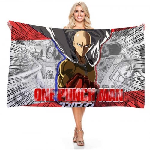 IMFLY Kinder Handtuch Saunatuch Strandtuch One Punch Man,Duschtuch Für Kinder Und Erwachsene,Mikrofaser Strandtuch 70x140cm,badehandtuch (C,100x200cm) von IMFLY