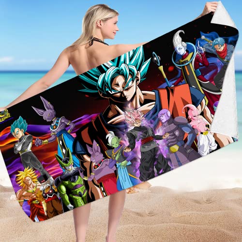 IMFLY Mikrofaser Strandtuch,Dragn Ball - Son-Goku -Handtuch - 70x140 cm - Strandtuch Badetuch,Handtücher Für Kinder,kinderhandtuch Mit Namen (D,100x200cm) von IMFLY