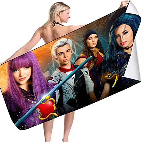 IMFLY Strandtuch 70x140 cm Badetuch Strandlaken Handtuch,Descndants Kinder Mikrofaser Strandtuch Große Handtücher,Duschtuch,Strandtuch XXL (E,90x180cm) von IMFLY