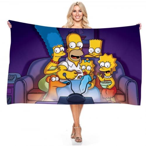 IMFLY The Mpsons Strandtuch,Mikrofaser-Strandtuch 70 X 140 cm,Strandtücher Kinder,Strand Und Pool,Geschenke Für Kinder,Strandhandtücher Towel (2,80x160cm) von IMFLY