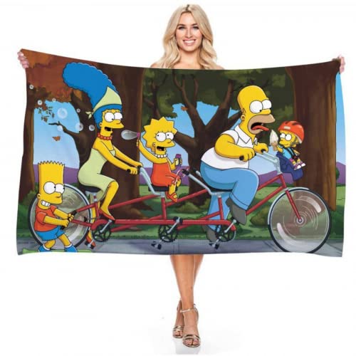 IMFLY The Mpsons Strandtuch,Mikrofaser-Strandtuch 70 X 140 cm,Strandtücher Kinder,Strand Und Pool,Geschenke Für Kinder,Strandhandtücher Towel (4,90x180cm) von IMFLY
