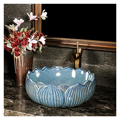 Aus dem waschbecken. Aufsatzwaschbecken, rund, for Badezimmer, Porzellan, Keramik, 39,9 x 39,9 x 15,9 Zoll(A) von IMGASDCSD