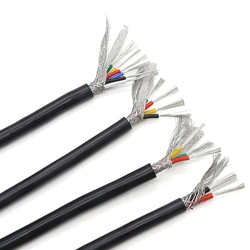 Doppelseile, erden 2 3 4 6 8-adriger ultrafeiner ummantelter Draht, extrafeines versilbertes abgeschirmtes Geflechtkabel, Außendurchmesser 1,4–1,9 mm(3core OD 1.5mm) von IMGASDCSD