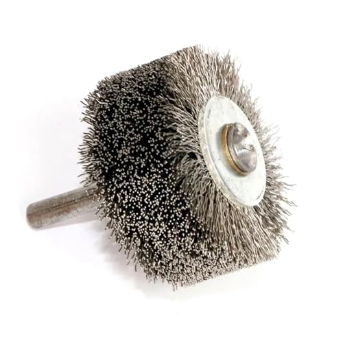 Edelstahlbürsten, stahlbürsten, 2 Zoll breite Drahtrad-Conflex-Bürste for Bohrmaschinen, runder Schaft, gewellter Stahldraht, 2 Zoll Durchmesser, 0,0118 Zoll(5pcs) von IMGASDCSD
