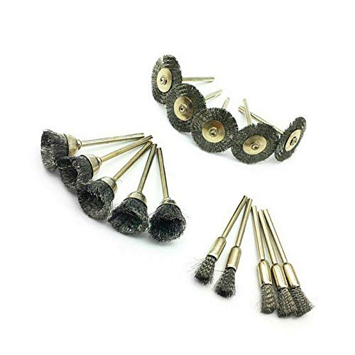 Edelstahlbürsten, stahlbürsten, Stahldrahtbürste, Drahtbürsten-Set, Stahldrahtbürsten-Polierscheiben-Set for Rotationswerkzeuge von IMGASDCSD