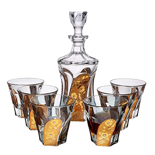 Flaschen, wecker, gerät, Crystal Decanter Set With Magnetic Closure and Hand Wash Only von IMGASDCSD
