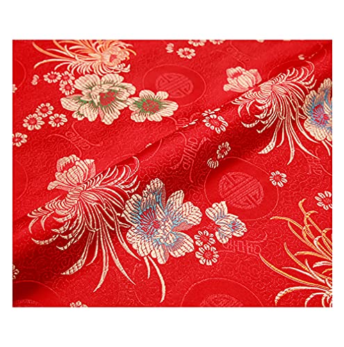 Gewebe für gewebe nähen Seidenbrokatstoff, 75 x 50 cm, for Hochzeitskleider, Kostüme, Accessoires, Heimdekoration(Style M) von IMGASDCSD