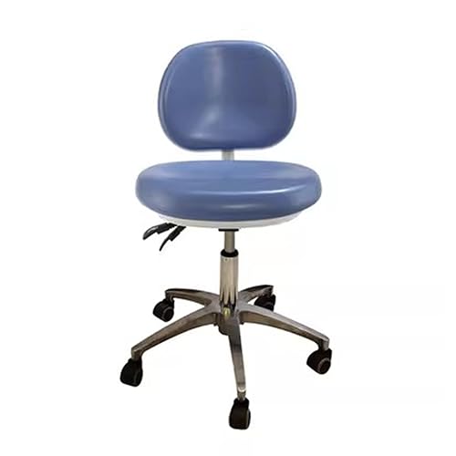 IMGASDCSD Da rollstühle herumrollen, die den thermalschemel Dentist Chair with Backrest PU Leather Multicolor Multiple Sizes(Lake Blue,B) von IMGASDCSD