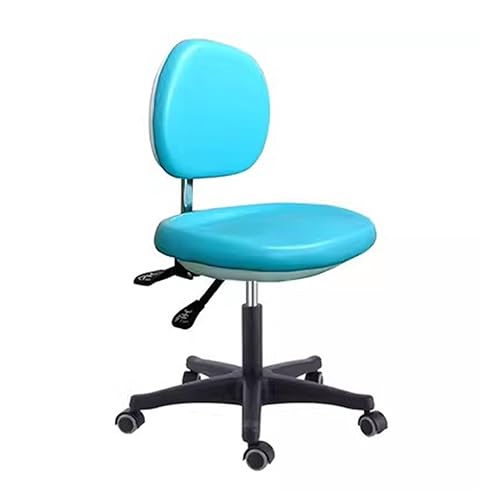 IMGASDCSD Da rollstühle herumrollen, die den thermalschemel Dentist Chair with Backrest PU Leather Multicolor Multiple Sizes(Light Blue,A) von IMGASDCSD