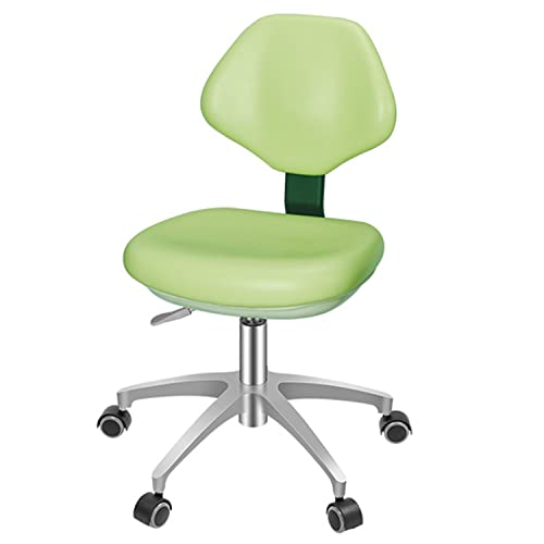 IMGASDCSD Da rollstühle herumrollen, die den thermalschemel Zahnarzthocker, höhenverstellbar, 44–56 cm, 360° drehbar, PU-Leder, Typ A und Typ B, Mehrfarbig(Green,TypeB) von IMGASDCSD