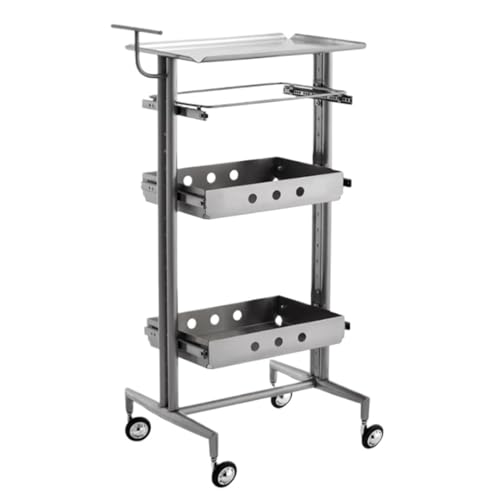 IMGASDCSD EIN speisewagen, EIN Sucker-Lieferwagen Rollwagen for den Salon mit Tablett aus Edelstahl in Schwarz und Silber, Größe 88 x 36 x 42 cm(Silver) von IMGASDCSD