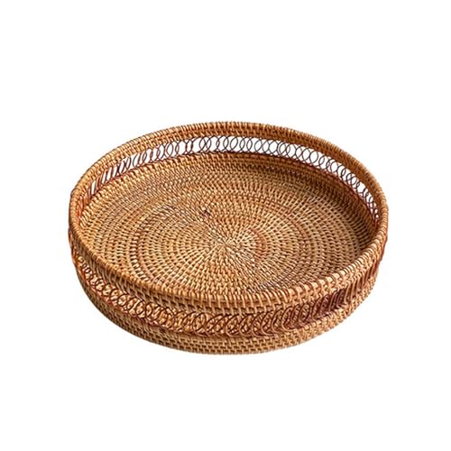 IMGASDCSD Nishi. Handgewebtes Mehrzwecktablett in verschiedenen Größen for Couchtisch, Schreibtisch, Wohnzimmer, Küche(27x6cm) von IMGASDCSD