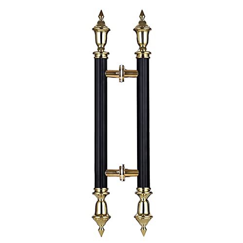 IMGASDCSD Türknauf. Antiker Glastürgriff, 2-seitig, Hardware-Set for Villa-Tür, mehrfarbig, mehrere Größen, 2er-Pack(Black-gold,100Cm/39.4In) von IMGASDCSD
