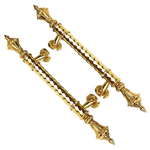 IMGASDCSD Türknauf. Edelstahl 304 Kommerzieller Innen-/Außen-Push-Pull-Türgriff, Gold, 2er-Pack, 60/80/120 cm(60cm/24inch) von IMGASDCSD
