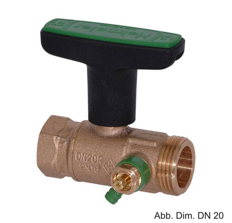 IMI Heimeier Wasserrohr HEIMEIER Globo D Trinkwasserkugelhahn mit Entleerg., IG/AG, DN25(1) von IMI Heimeier