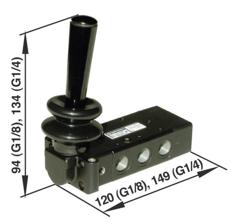 IMI NORGREN Druckluftgeräte-Set IMI NORGREN Mechanischbetätigtes Pneumatik-Ventil X3347802 Gehäusema von IMI NORGREN