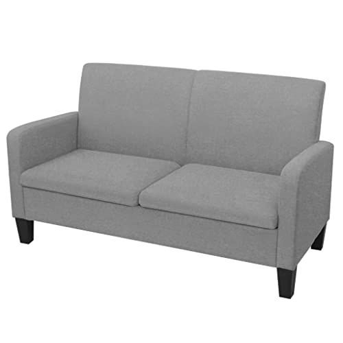 IMIEE Sofa 2-Sitzer Zweisitzer Stoffsofa Polstersofa Loungesofa Sitzmöbel Polstermöbel Designsofa Wohnzimmersofa Hellgrau 135x65x76cm (Hellgrau) von IMIEE