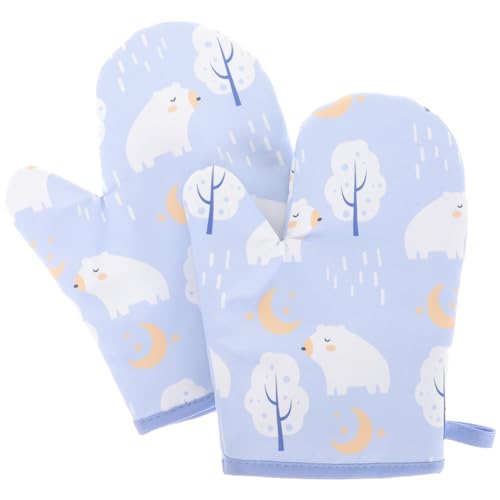 2St Ofenhandschuhe für Kinder Grillhandschuhe Topflappen-Handschuhe Topfhandschuhe Geschenke für den einzug küchenmaschiene verdicken Wärmekissen Topfregal einstellen Mädchen Plane von IMIKEYA