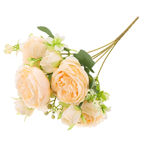 IMIKEYA 1 Bund Simulierte kleine Rose Netz Anordnung Gefälschte Pflanzen Lilie heim hochzeitsdeko künstliche blüten plasur wunderschönen dekoringe Blumenstrauß Rosendekor Plastik von IMIKEYA