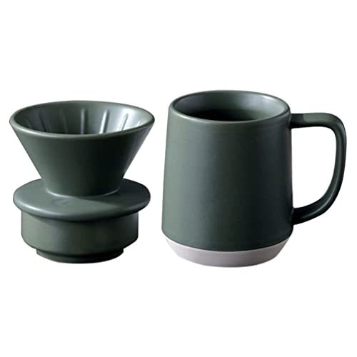 IMIKEYA 1 Satz Kaffeefiltertasse Manuelle Brühmaschine Espumador De Leche Einzelner Kaffeetropfer Kaffeemaschine Tropf Kaffeetasse Mit Henkel Filterbecher Sanduhr Keramik von IMIKEYA