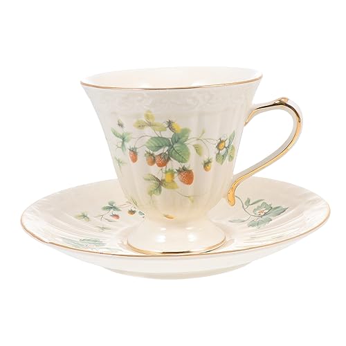 IMIKEYA Französisches Vintage-kaffeetassen-untertassen-set Aus Porzellan Elegante Teetasse Und Becher Dekoration Für Zuhause Büro Restaurant von IMIKEYA
