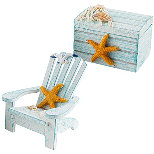 IMIKEYA Miniatur-Stuhl-Ornament Im Mediterranen Stil Holzkisten- Für Kinderzimmer von IMIKEYA