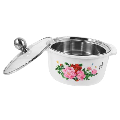 IMIKEYA 1 Satz Shabu Shabu Suppentopf Für Induktion Milchtopf Mit Deckel Ramyun-herd Wok Topf Edelstahl Emaille Individuell Rostfreier Stahl Kommerziell von IMIKEYA