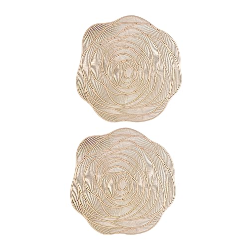 IMIKEYA 1 Satz Tischset Barriere Trog Aufkleberpapier Schläger Etikett Funky Untersetzer Schallplatten Tischunterlage Tischpolster Besteckauflage Geschirrmatte in Rosenform PVC Golden 2st IMIKEYA 1 Satz Tischset Barriere Trog Aufkleberpapier Schläger Etikett Funky Untersetzer Schallplatten Tischunterlage Tischpolster Besteckauflage Geschirrmatte in Rosenform PVC Golden 2st von IMIKEYA
