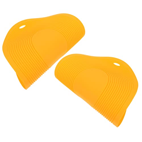 IMIKEYA 1 Satz Wärmedämmkissen Aus Silikon Anzeige Kochgeschirr Kocher Geschirrtrocknerständer Wiederverwendbare Topfunterlage Dual Herd Ofen Fritteuse Bildschirm Kieselgel Orange 2st von IMIKEYA
