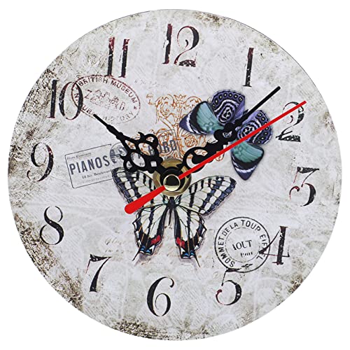 IMIKEYA Wanduhr Vintage Runde Uhr Batteriebetrieben Schlafzimmer Wanduhr Geräuschlos Dekorative Für Haus Büro Ohne Batterie IMIKEYA Wanduhr Vintage Runde Uhr Batteriebetrieben Schlafzimmer Wanduhr Geräuschlos Dekorative Für Haus Büro Ohne Batterie von IMIKEYA