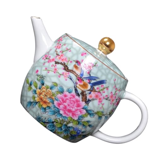 IMIKEYA 1 Stück Keramik- Im Europäischen Stil Mit Blumenmuster Grüne Teetassen Kaffeetasse Teekessel Mit Sieb Chinesische Teekannen Porzellan-Teekessel von IMIKEYA