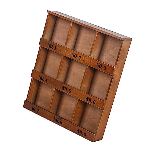 IMIKEYA 1 Stück Multi Grid Holz Ablage Rack Stilvolles Desktop Aufbewahrungsregal für Kleinigkeiten Platzsparend Robust für Kreative Organisation im Wohnbereich von IMIKEYA