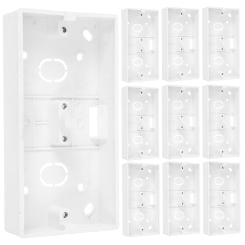 IMIKEYA 10 Stück PVC Wandmontierte Anschlussdose Steckdosenbox für Elektrische Schalter und Steckdosen Feuerfest und Einfache Installation Vielseitige Anwendung IMIKEYA 10 Stück PVC Wandmontierte Anschlussdose Steckdosenbox für Elektrische Schalter und Steckdosen Feuerfest und Einfache Installation Vielseitige Anwendung von IMIKEYA
