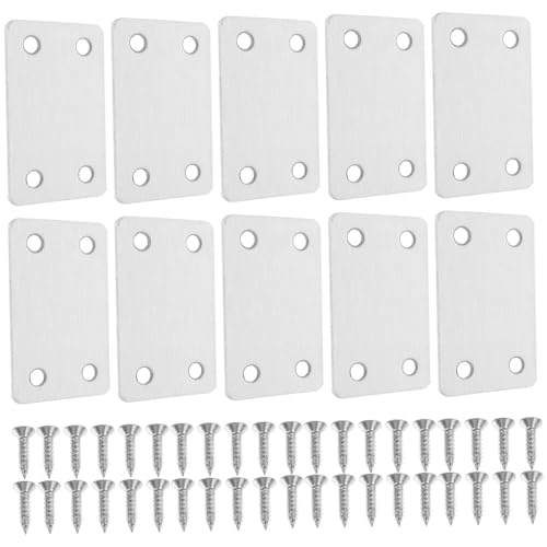 IMIKEYA 10 Stück Teiliges Flache Edelstahl Eckwinkel mit Schrauben Verschleißfeste Metallhalterung für Möbelreparatur Stabile Montageplatten für Holz Ablagen und Schränke IMIKEYA 10 Stück Teiliges Flache Edelstahl Eckwinkel mit Schrauben Verschleißfeste Metallhalterung für Möbelreparatur Stabile Montageplatten für Holz Ablagen und Schränke von IMIKEYA