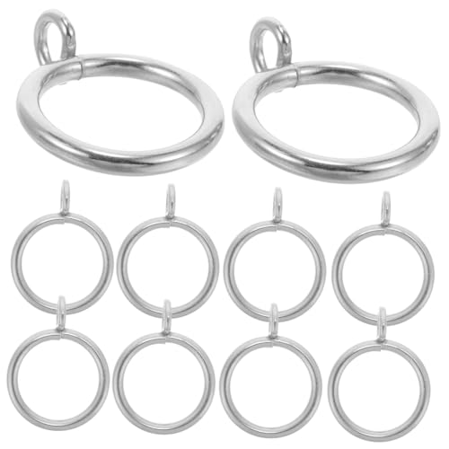 IMIKEYA 10 Stück Teiliges Gardinenringe aus Metall Silberne Vorhanghaken mit Innendurchmesser Robust und Formbeständig Geeignet für Duschvorhänge und Fenstervorhänge Eleganter Look für von IMIKEYA
