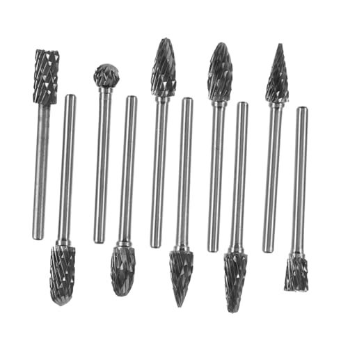 IMIKEYA 10 Stück Teiliges Hartmetall Frässtifte Set Doppelschlitz Schleifkopf Zubehör Kompatibel mit Elektroschleifmaschinen für Metallbearbeitung Holzschnitzerei Polieren Vielseitig IMIKEYA 10 Stück Teiliges Hartmetall Frässtifte Set Doppelschlitz Schleifkopf Zubehör Kompatibel mit Elektroschleifmaschinen für Metallbearbeitung Holzschnitzerei Polieren Vielseitig von IMIKEYA