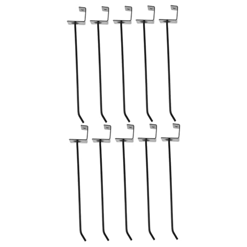 IMIKEYA 10 Stück Teiliges Quadratische Metallhaken für Supermarktregale Werkzeugfreie Montage Langlebige Display Haken mit Polierter Oberfläche zur Platzmaximierung Regalrahmen von IMIKEYA