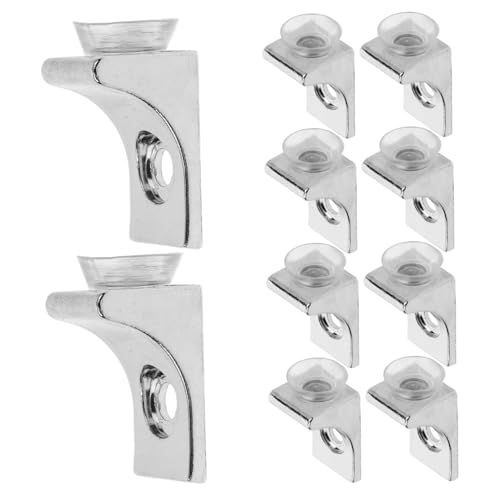 IMIKEYA 10 Stück Teiliges Regalstützset aus Langlebiger Zinklegierung Polierte Oberfläche Glatte Kanten Vielseitig für Einlegeböden in Schränken Vitrinen und Bücherregalen Stilvolle von IMIKEYA