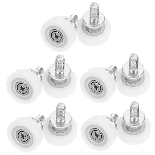 IMIKEYA 10 Stück Teiliges Schiebetürrollen aus rostfreiem Material reibungsarme Tür Schiebescheiben mit Schrauben langlebig für Kühlschrank Möbelschubladen hohe Tragfähigkeit einfache von IMIKEYA