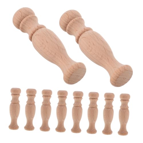 IMIKEYA 10 Stück Unlackierte Holzspindel für Diy Projekte Robuste Holzsäulen für Treppen Möbel und Heimdekoration Handgefertigte Dekorative Holzsäulen Eleganter Römischer Säulenform von IMIKEYA