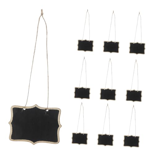 IMIKEYA 10 Stück kleine Tafel Lebensmittelschilder für Buffet Kreidebrettschilder Dekanter-Tags Mini-Tafelschild Übergabezeichen Kreidezeichen Tafel-Tag Tafelschild zum Aufhängen hölzern von IMIKEYA
