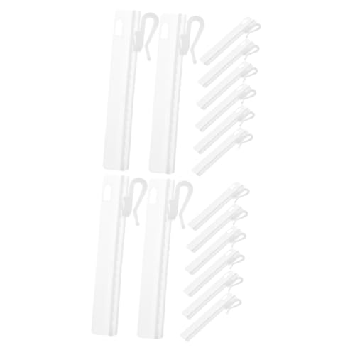 IMIKEYA 100 STK Vorhang-einstellhaken Gardinenhalter Zubehör Für Heimvorhänge Gardinen-hakennadel Plissierte Vorhänge Verstellbare Anhängerkupplung Stabile Gardinenhaken Tür Weiß Plastik von IMIKEYA