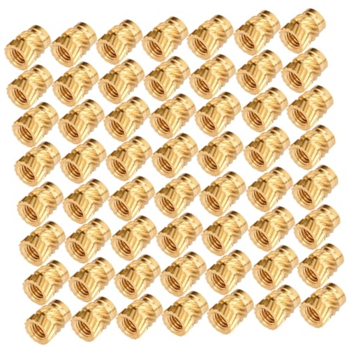 IMIKEYA 100 Stück Hitzebeständige Gerändelte Einschmelzgewindeeinsätze aus Kupfer Professionelle Einpressmuttern mit Hoher Härte und Verschleißfestigkeit Druck und Kunststoffteile von IMIKEYA