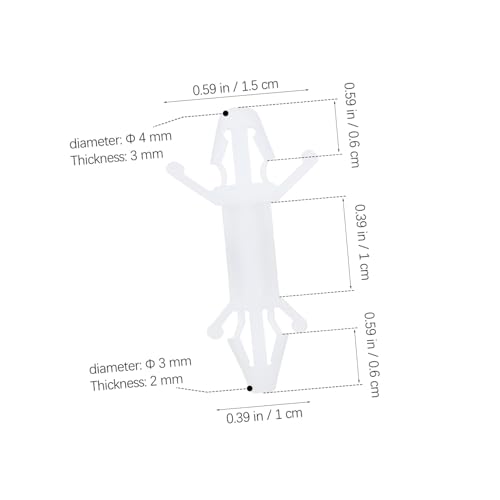 IMIKEYA 100 Stück Teiliges Pcb Abstandshalter aus Nylon Selbstsichernde Leiterplattenhalterung für Montage und Abstandserhöhung von Leiterplatten Leicht Praktisch und Installieren von IMIKEYA