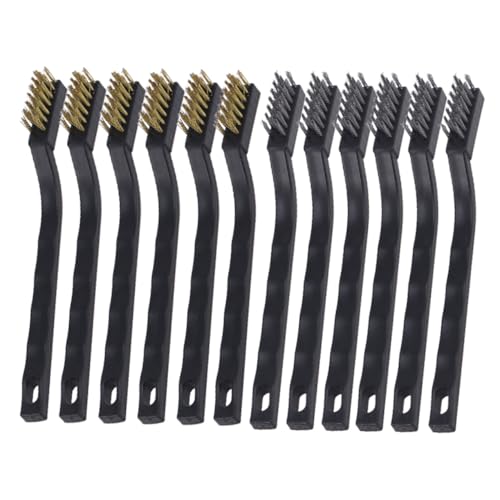 IMIKEYA 12 Stück Teiliges Drahtbürsten Kupfer und Edelstahl Praktische Kratzbürsten zur Rostentfernung Robust und Langlebig für Maschinenreinigung und Schweißarbeiten Kompakt für Enge IMIKEYA 12 Stück Teiliges Drahtbürsten Kupfer und Edelstahl Praktische Kratzbürsten zur Rostentfernung Robust und Langlebig für Maschinenreinigung und Schweißarbeiten Kompakt für Enge von IMIKEYA