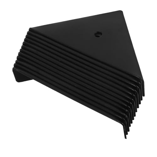 IMIKEYA 12 Stück Teiliges Schwarzer Möbel dreieckwinkel aus Verstärktem Metall Schwere Verbindungsstütze Seitigem Rechtwinkeldesign für Stabile Regal Schrankbefestigung von IMIKEYA