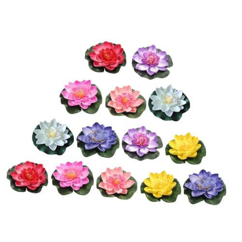IMIKEYA 14 Stück Teiliges Schwimmende Künstliche Lotusblumen in Bunten Farben Realistische Seerosen Dekoration für Teich Garten Aquarium und Bühnenrequisiten Wasserfest IMIKEYA 14 Stück Teiliges Schwimmende Künstliche Lotusblumen in Bunten Farben Realistische Seerosen Dekoration für Teich Garten Aquarium und Bühnenrequisiten Wasserfest von IMIKEYA
