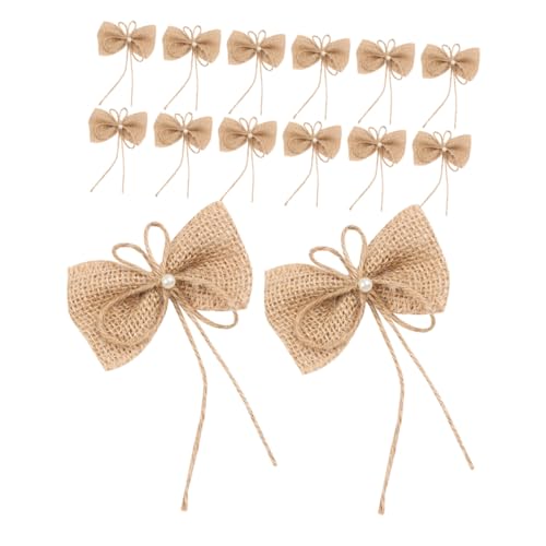 IMIKEYA 15 Stück Teiliges Sackleinen Schleifen aus Jute Rustikale Kranzschleifen Wiederverwendbare Weihnachtsbaumdeko Rustikale Bauernhaus-bastelverzierung für Geschenke und DIY-projekte IMIKEYA 15 Stück Teiliges Sackleinen Schleifen aus Jute Rustikale Kranzschleifen Wiederverwendbare Weihnachtsbaumdeko Rustikale Bauernhaus-bastelverzierung für Geschenke und DIY-projekte von IMIKEYA